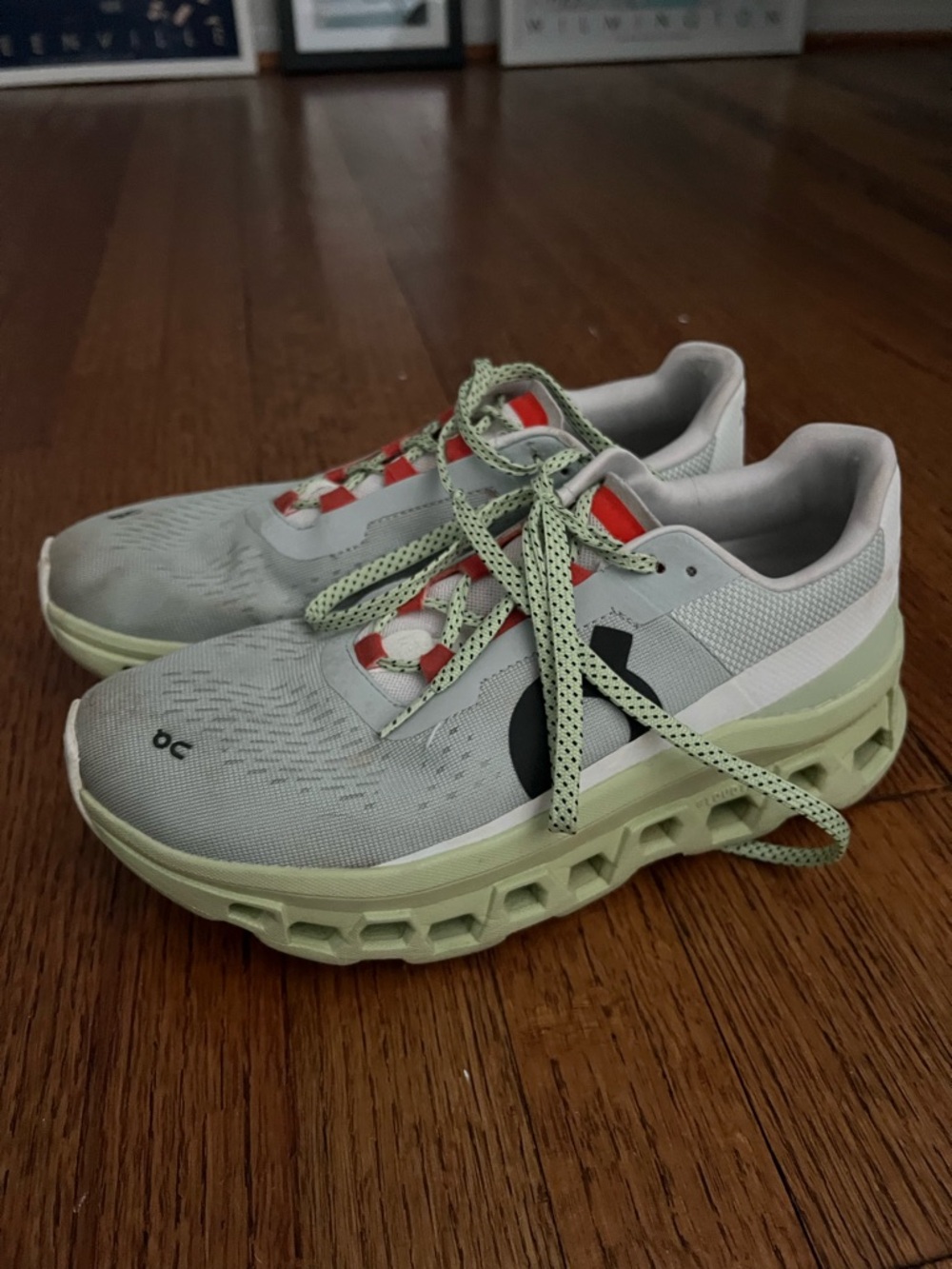 On Cloud Cloudmonster Light Green & Mint Running Shoes